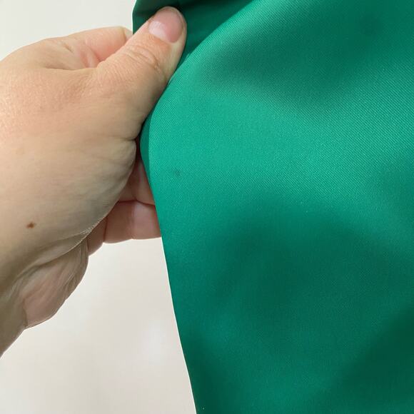 Mango Dark Green One-Shoulder Rose Ruffle Maxi Dress Size 8 - Picture 9 of 10